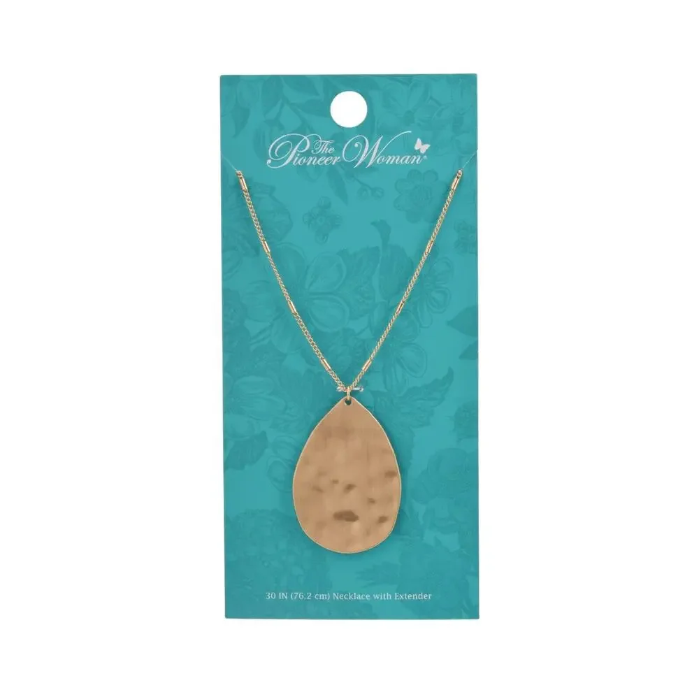 2-Pack The Pioneer Woman Long Pendant Necklaces - Gold and Silver - Picture 3 of 10